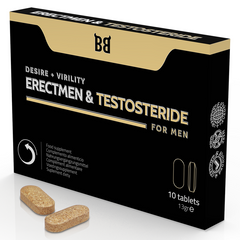 BLACK BULL - ERECTMEN & TESTOSTERIDE POWER Y TESTOSTERONA PARA HOMBRES 10 CÁPSULAS