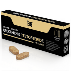 BLACK BULL - ERECTMEN & TESTOSTERIDE POWER Y TESTOSTERONA PARA HOMBRES 4 CÁPSULAS