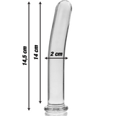NEBULA SERIES BY IBIZA - MODELO 8 DILDO DE CRISTAL BOROSILICATO TRANSPARENTE 14,5 CM -O- 2 CM