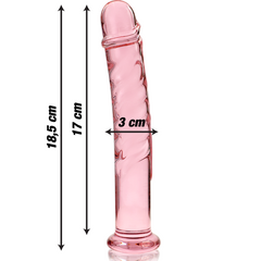 NEBULA SERIES BY IBIZA - MODELO 16 DILDO DE CRISTAL BOROSILICATO TRANSPARENTE 18,5 CM -O- 3 CM