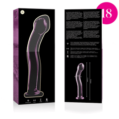 NEBULA SERIES BY IBIZA - MODEL 18 CLEAR BOROSILICATE GLASS DILDO 18.5 CM -O- 3.5 CM