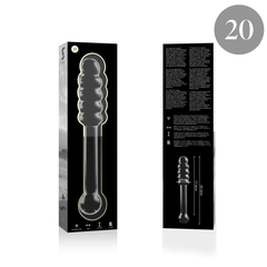NEBULA SERIES BY IBIZA - MODELO 20 DILDO DE CRISTAL BOROSILICATO TRANSPARENTE 20,5 CM -O- 3 CM