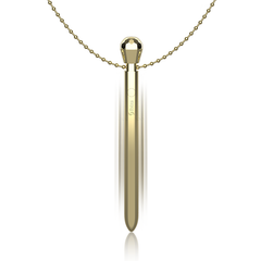 IBIZA - POCKET STIMULATOR CLITO NECKLACE USB CHARGER 12 VIBRATION MODES GOLD 12.2 X 1.5