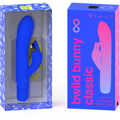 B SWISH - VIBRADOR CLÁSICO RECARGABLE BWILD BUNNY INFINITE SILICONA AZUL