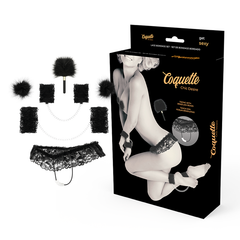 COQUETTE CHIC DESIRE - JUEGO DE ACCESORIOS BONDAGE DE ENCAJE DELUXE