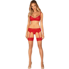 OBSESSIVE - CONJUNTO DE TRES PIEZAS INGRIDIA ROJO XS/S