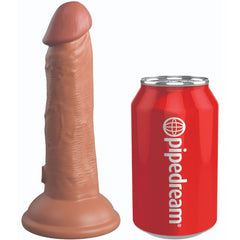 KING COCK - DILDO ELITE REALISTICO DE SILICONA 15,2 CM CARAMELO