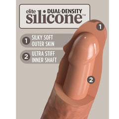 KING COCK - ELITE DILDO REALISTA DE SILICONA 20,3 CM CARAMELO