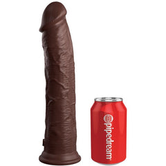 KING COCK - DILDO ELITE REALISTICO DE SILICONA 28 CM MARRÓN