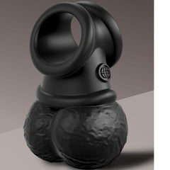 KING COCK - ANILLO ELITE CON TESTICULO VIBRADOR DE SILICONA