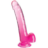 KING COCK - DILDO CLARO CON TESTICULOS 20,3 CM ROSA