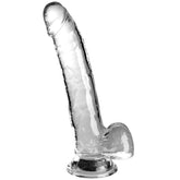 KING COCK - DILDO CLARO CON TESTICULOS 20,3 CM TRANSPARENTE
