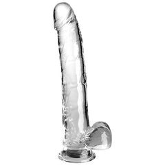 KING COCK - DILDO CLARO CON TESTICULOS 24,8 CM TRANSPARENTE