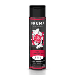 BRUMA - PREMIUM MASSAGE OIL HEAT EFFECT STRAWBERRY FLAVOR 3 IN 1 - 100 ML
