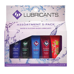 ID JUICY LUBE - SURTIDO DE 5 TUBOS DE LUBRICANTE DE 12 ML