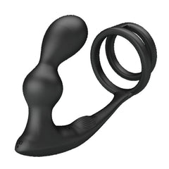 PRETTY LOVE - MARSHALL COCK RING WITH VIBRATING ANAL PLUG WITH REMOTE CONTROL