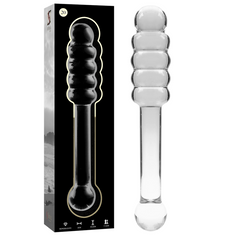 NEBULA SERIES BY IBIZA - MODELO 20 DILDO DE CRISTAL BOROSILICATO TRANSPARENTE 20,5 CM -O- 3 CM