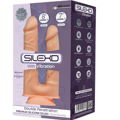 SILEXD - MODELO 1 VIBRADOR DE PENE REALISTA DOBLE PENETRACIÓN PREMIUM SILICONA SILEXPAN 17,5/19,5 CM