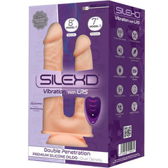 SILEXD - MODEL 1 VIBRATOR REALISTIC PENIS DOUBLE PENETRATION PREMIUM SILEXPAN SILICONE REMOTE CONTROL 17.5 / 19.5 CM