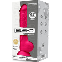 SILEXD - MODELO 1 PENE REALISTA PREMIUM SILEXPAN SILICONA FUCSIA 24 CM