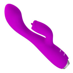 PRETTY LOVE - GLORIA VIBRADOR CONEJO RECARGABLE IMPERMEABLE MORADO