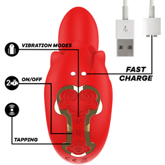 MIA - ESTIMULADOR VIBRADOR SELENA + TAPPING ROJO
