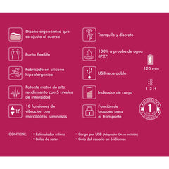 SHUNGA - EXHIBICIÓN DE 6 MASAJEADORES ÍNTIMOS FUCSIA