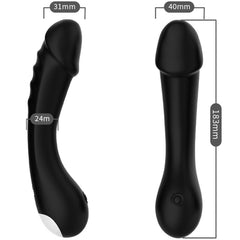 ARMONY - DILDO VIBRADOR PUNTO G DE SILICONA NEGRO