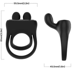 ARMONY - BLACK RABBIT VIBRATOR RING