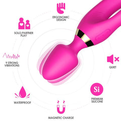 ARMONY - FUCHSIA RABBIT MASSAGER & VIBRATOR