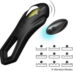 ARMONY - ROADSTER BLACK DOUBLE RING VIBRATOR REMOTE CONTROL
