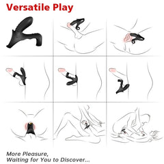 ARMONY - DOUBLE RANGER VIBRATOR RING FOR COUPLES BLACK