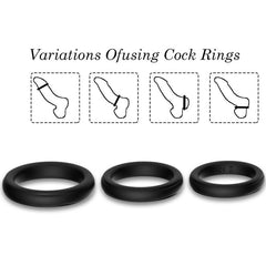 ARMONY - BLACK SILICONE TRIPLE RING