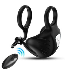 ARMONY - MANTA SCROTUM ANILLO VIBRADOR CONTROL REMOTO NEGRO