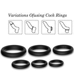 ARMONY - BLACK SILICONE LOCKING RINGS