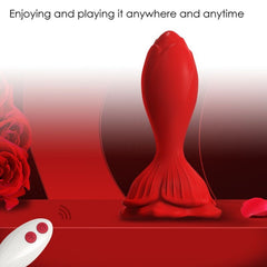 ARMONY - VIBRADOR ROSA & PLUG ANAL REMOTO PEQUEÑO ROJO