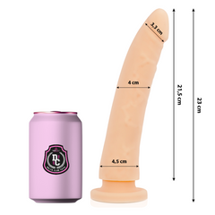 DELTA CLUB - JUGUETES DILDO DE SILICONA MÉDICA NATURAL 23 CM -O- 4,5 CM