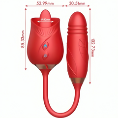 ARMONY - DELIGHT & THUSTING FLOWER VIBRATOR WITH RED TONGUE