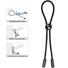 PRETTY LOVE - CORD AND TESTICLES PENIS RING