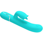 PRETTY LOVE - AQUA GREEN LICKABLE RABBIT VIBRATOR
