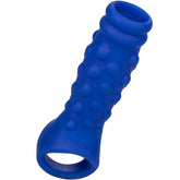 CALEXOTICS - FUNDA PENE ADMIRAL EN PERLAS DE SILICONA LÍQUIDA AZUL
