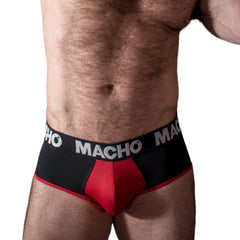 MACHO - CALZÓN MS26N NEGRO/ROJO S