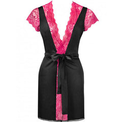 LIVCO CORSETTI FASHION - DRESSING GOWN + KUMIKO LC 90428 BLACK PANTIES S/M