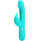 PRETTY LOVE - DEJON RABBIT 3 IN 1 MULTIFUNCTIONAL VIBRATOR AQUA GREEN