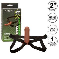 CALEXOTICS - PERFORMANCE MAXX EXTENSION WITH BROWN SKIN HARNESS