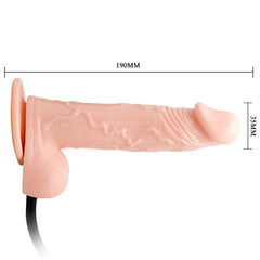 DANCE - DILDO HINCHABLE REALISTA CON VENTOSA 15 CM