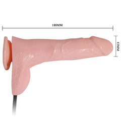 BAILE - DILDO HINCHABLE REALISTA CON VENTOSA 15 CM