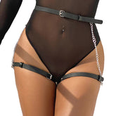 SUBBLIME - HARNAIS CEINTURE CUIR NOIR TAILLE UNIQUE