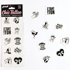 SECRET PLAY - SET OF 10 KINKY COLLECTION TEMPORARY TATTOOS