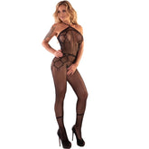LIVCO CORSETTI FASHION - HACINT LC 17342 BODYSTOCKING CROCHLESS NEGRO TALLA ÚNICA